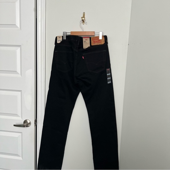 NWT Levi’s 501 Original Fit Men’s Jeans Classic Straight Leg Black Denim 34x34 - Picture 7 of 7